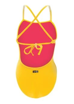 Uglies Solid Tie Back Swimsuit - Canary -Outlet Swimsuit Zone Store 0910sld 184 back