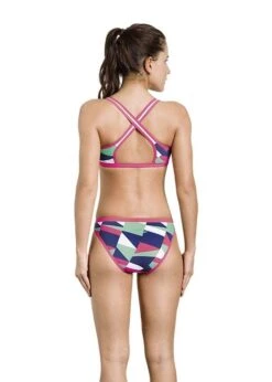 Aquafeel Women's Digital Slash Mini-Cross Back Swim Bikini -Outlet Swimsuit Zone Store 23870 01 17 11 02 1