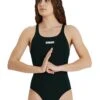 Arena Solid Swim Pro Swimsuit - Black / White -Outlet Swimsuit Zone Store 2a242 055