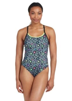 Zoggs Sprintback Swimsuit - Brave Heart Print -Outlet Swimsuit Zone Store 462313brhe 1