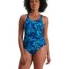 Speedo Boom Logo Allover Medalist Swimsuit - Navy/ Blue/ Pool -Outlet Swimsuit Zone Store 8 12199g719 1