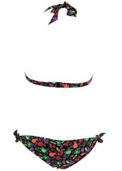 Arena Womens Little Fruit Neckholder Swim Bikini Black 9 Arena Womens Little Fruit Neckholder Swim Bikini Black -Outlet Swimsuit Zone Store 87040 50 little fruit neckholder front back 1 1