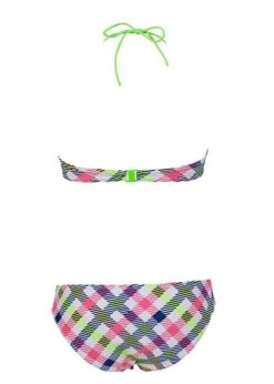 New Products -Outlet Swimsuit Zone Store 87061 16 checks bandeau front back 2