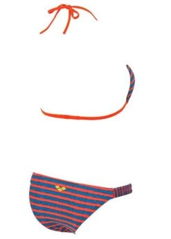 Arena Womens Stripes Triangle Swim Bikini Orange/Turquoise -Outlet Swimsuit Zone Store 87063 82 stripes triangle back 2