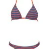 Arena Womens Stripes Triangle Swim Bikini Orange/Turquoise