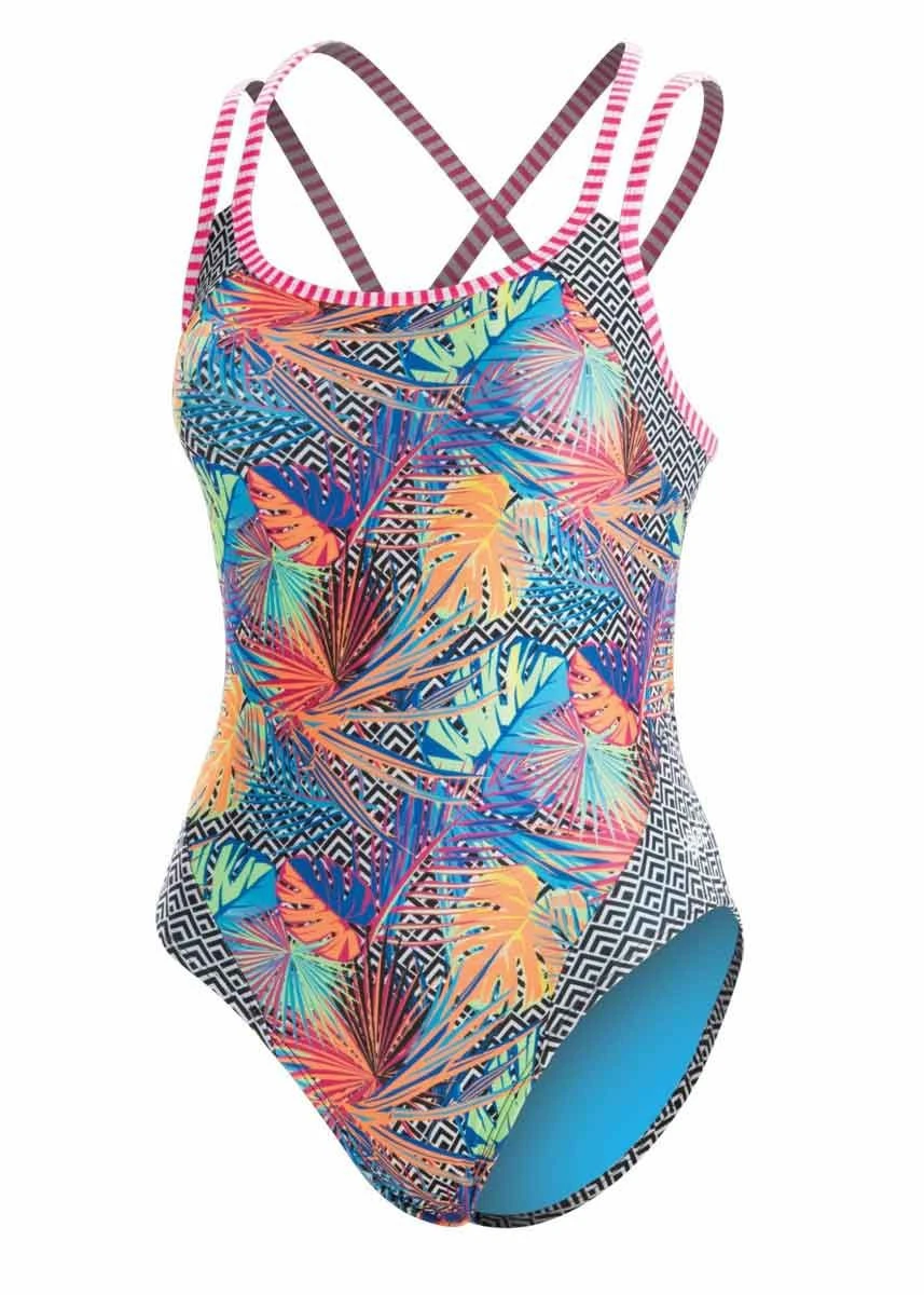 Uglies Hyper Tropic Double Strap Keyhole Back Swimsuit 3 Uglies Hyper Tropic Double Strap Keyhole Back Swimsuit