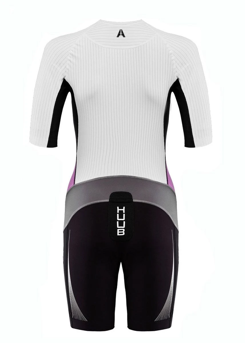 HUUB Women's Anemoi Aero Tri Suit - Black / Lilac 6 HUUB Women's Anemoi Aero Tri Suit - Black / Lilac - Image 4