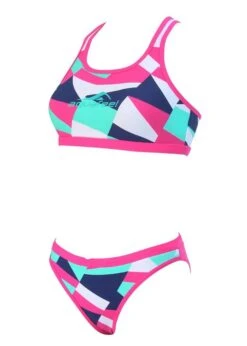 Aquafeel Women's Digital Slash Mini-Cross Back Swim Bikini