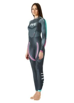 TYR Women's Category 5 Wetsuit - Black/Blue