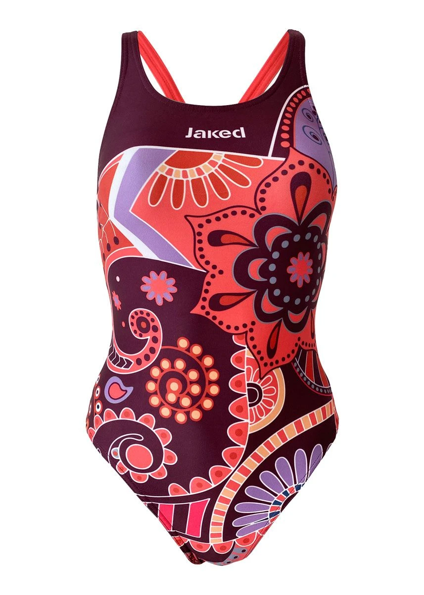 Jaked Paisley Swimsuit - Bordeaux 3 Jaked Paisley Swimsuit - Bordeaux