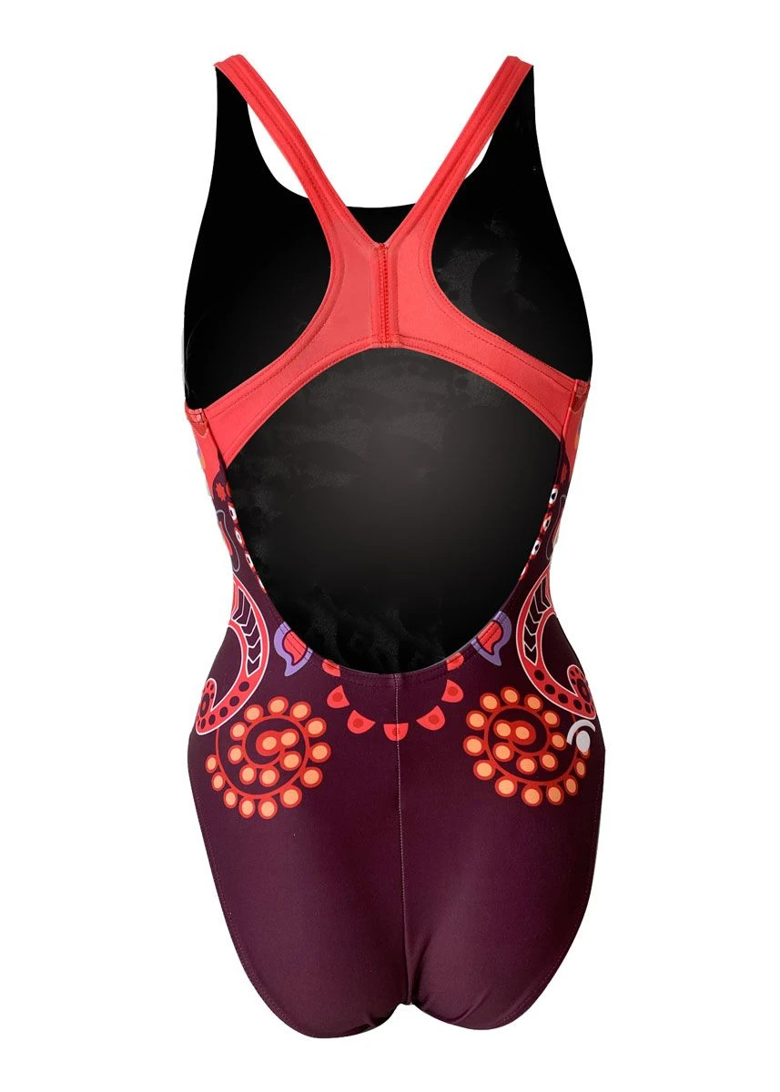 Jaked Paisley Swimsuit - Bordeaux 4 Jaked Paisley Swimsuit - Bordeaux - Image 2