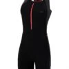 Zone3 Women's Performance Culture Tri Suit - Marl Grey / Black / Coral