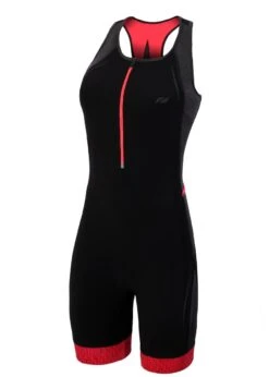 Zone3 Women's Performance Culture Tri Suit - Marl Grey / Black / Coral
