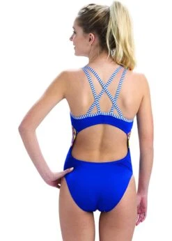 Uglies Double Strap Open Keyhole Back Good Vibes Swimsuit