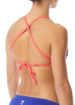 TYR Penello Pacific Tieback Bikini Top - Red/White/Blue