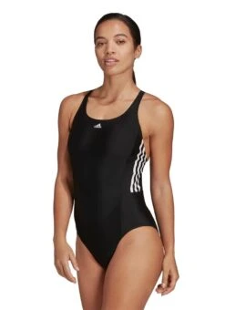 Adidas MID 3-Stripes Swimsuit - Black/White