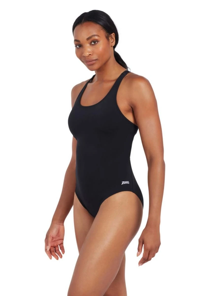 Zoggs Cottesloe Powerback Ecolast Swimsuit - Black 5 Zoggs Cottesloe Powerback Ecolast Swimsuit - Black - Image 3