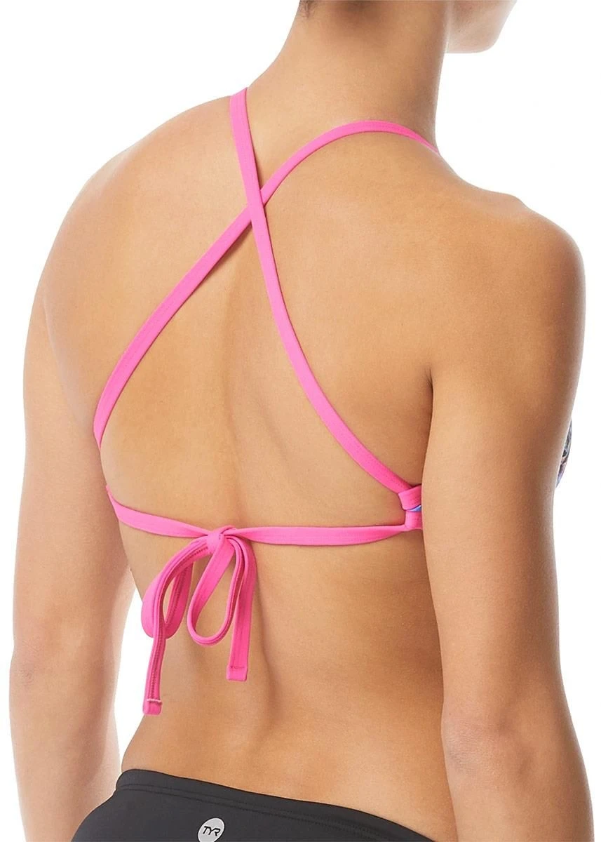 TYR Penello Pacific Tieback Bikini Top - Pink/Multi 3 TYR Penello Pacific Tieback Bikini Top - Pink/Multi