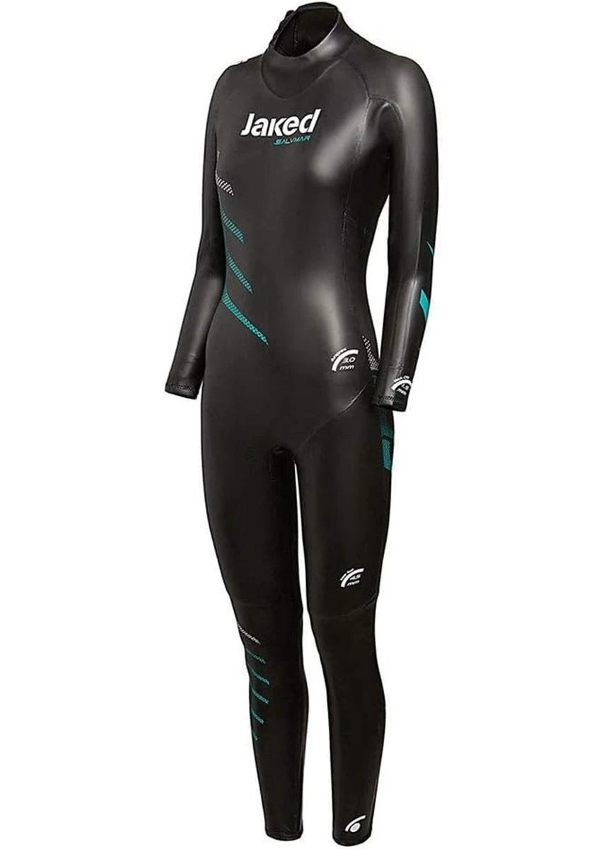 Jaked Womens Challenger Wetsuit - Black / Sky Blue 3 Jaked Womens Challenger Wetsuit - Black / Sky Blue