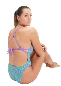 Speedo Allover Digital Tie Back Swimsuit - Coral Flow -Outlet Swimsuit Zone Store tumbnail 7a856733 fc29 43b5 8add f25104217cd0