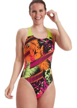 Speedo Placement Powerback Swimsuit - Pink/ Lime/ Salso/ Black -Outlet Swimsuit Zone Store tumbnail 81fcee88 0fde 4c6c bd34 1cf4a035d4bb