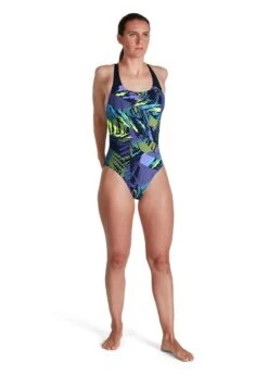 Speedo Placement Powerback Swimsuit - Navy/ Ultraviolet/ Yellow/ Adriatic -Outlet Swimsuit Zone Store tumbnail a9cf309d 7649 460f a25d fa6fab51af05