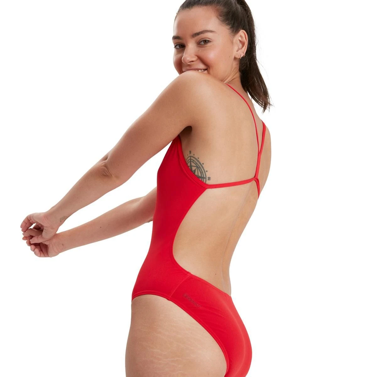 Speedo Eco Endurance+ Thinstrap Swimsuit - Fed Red 5 Speedo Eco Endurance+ Thinstrap Swimsuit - Fed Red - Image 3