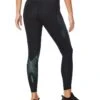 2XU Women's Motion Mid-Rise Compression Tights - Black / Cloud Blue -Outlet Swimsuit Zone Store tumbnail b7624816 64de 44fa a632 16d09f721c0b