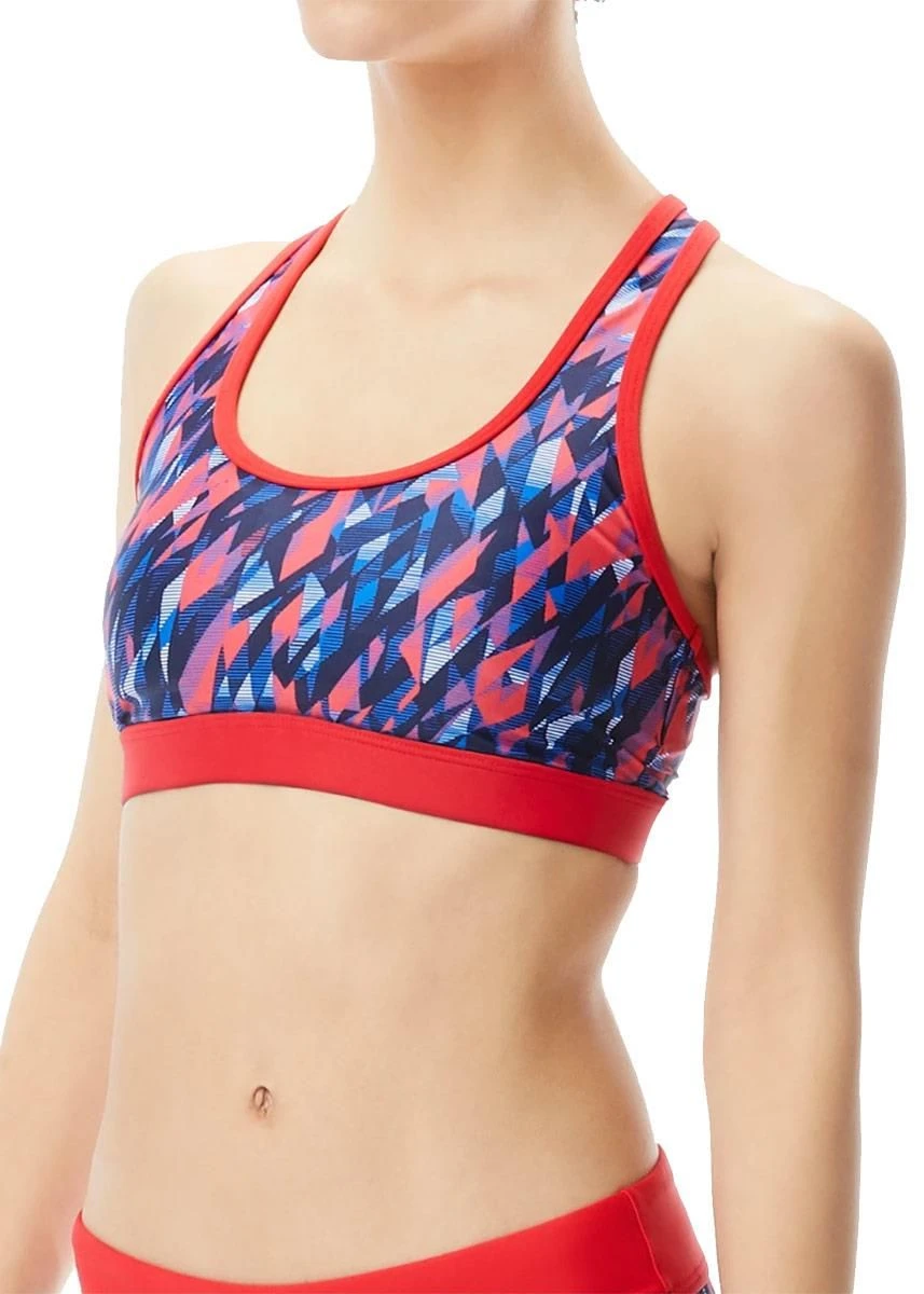 TYR Womens Lyn Racerback Bikini Top - Navy/Red 4 TYR Womens Lyn Racerback Bikini Top - Navy/Red - Image 2