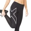 2XU Women's Aero Vent Mid-Rise Compression Tights - Black/ Silver Reflective
