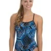 Dolfin Reliance Hive V-Back Swimsuit - Blue
