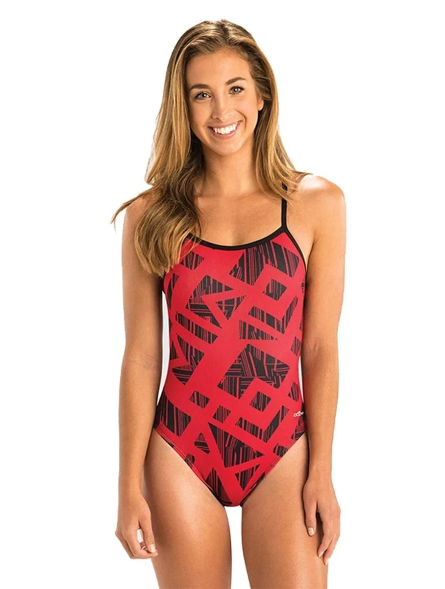Dolfin Reliance Trax String Back Swimsuit - Red 3 Dolfin Reliance Trax String Back Swimsuit - Red