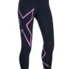 2XU Women's Compression Tights - Black / Pink -Outlet Swimsuit Zone Store wa4173b blk flp front