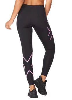 2XU Women's Compression Tights - Black / Pink -Outlet Swimsuit Zone Store wa4173b blk flp 18 600x