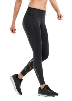 2XU Women's MCS X Training Mid Rise Tights - Black/Gold -Outlet Swimsuit Zone Store wa5367b blk gld 02