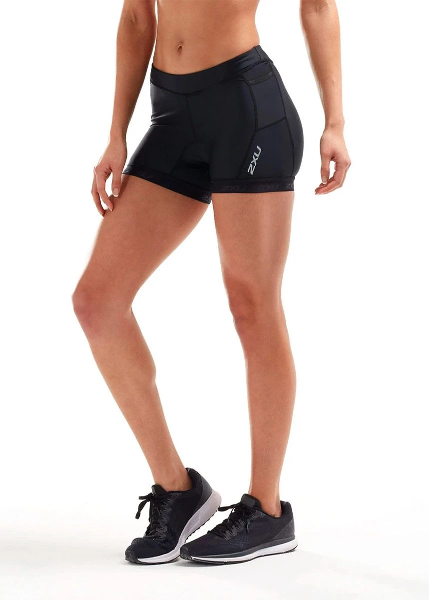 2XU Women's Active 4.5" Tri Short - Black 4 2XU Women's Active 4.5" Tri Short - Black - Image 2