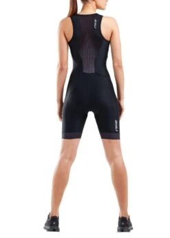 2XU Women's Perform Front Zip Trisuit - Black/Shadow -Outlet Swimsuit Zone Store wt5533d blk sdw 01