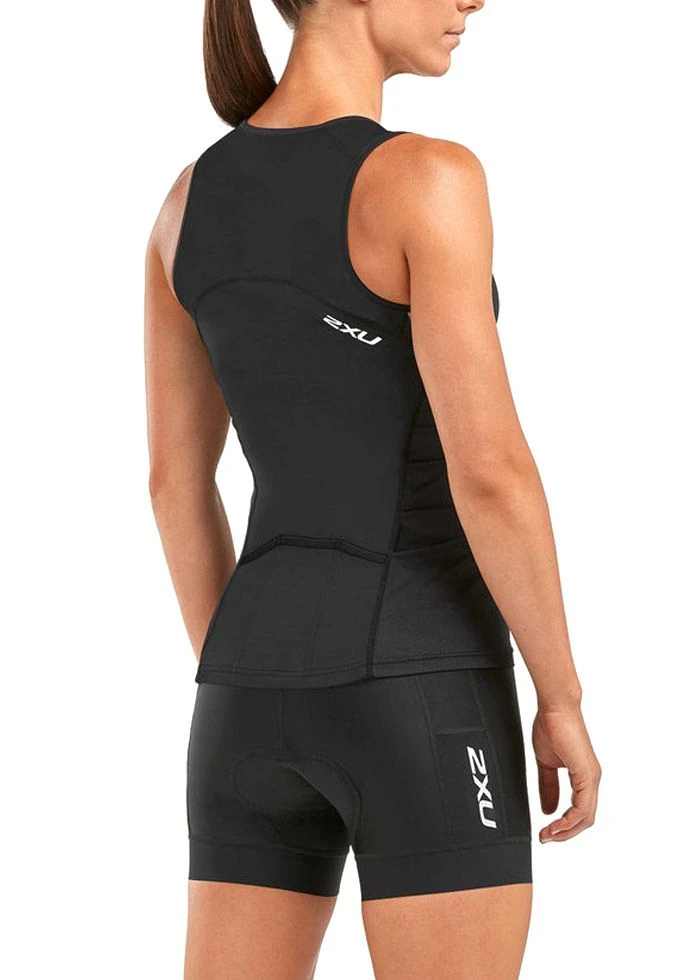 2XU Women's Active Tri Singlet - Black 4 2XU Women's Active Tri Singlet - Black - Image 2