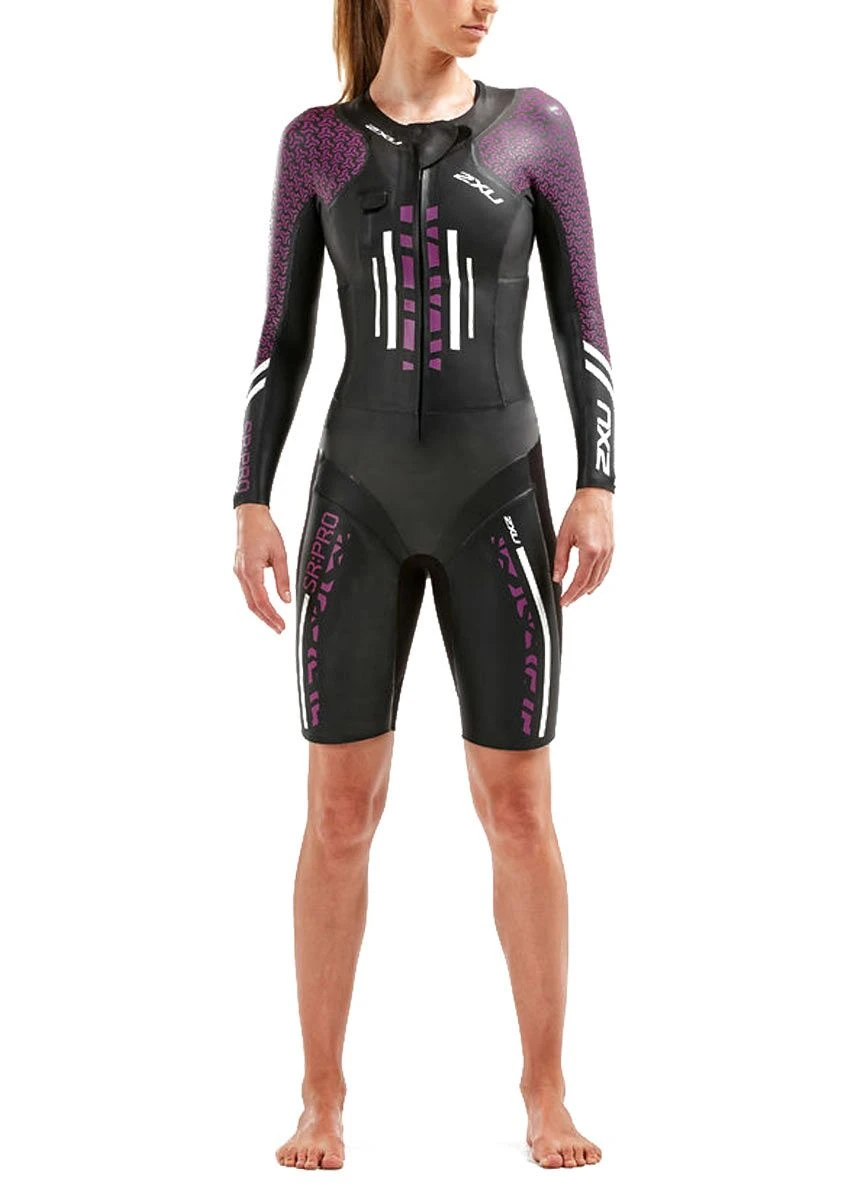 2XU Women's Swim Run: Pro Wetsuit- Black / Berry 7 2XU Women's Swim Run: Pro Wetsuit- Black / Berry - Image 5