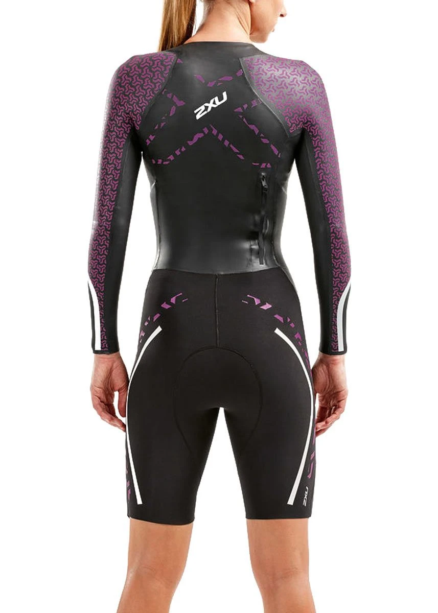 2XU Women's Swim Run: Pro Wetsuit- Black / Berry 8 2XU Women's Swim Run: Pro Wetsuit- Black / Berry - Image 6