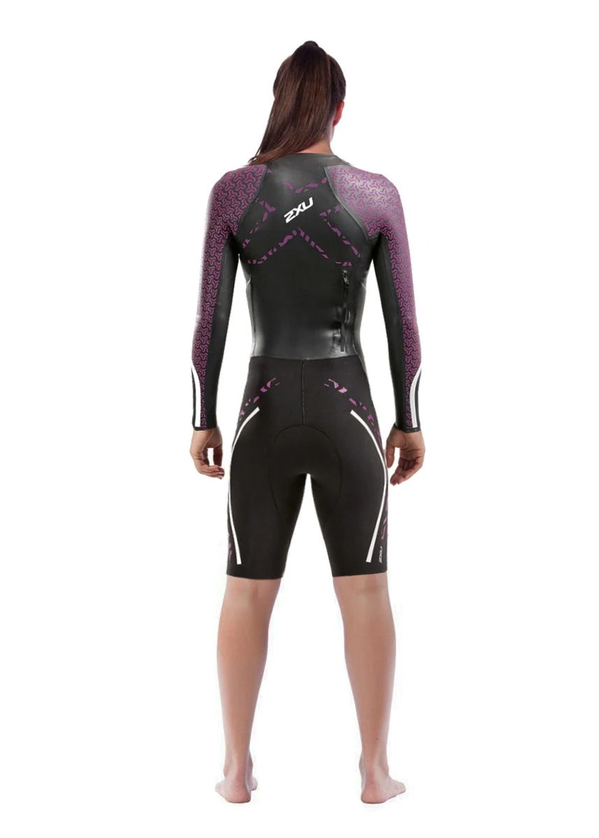 2XU Women's Swim Run: Pro Wetsuit- Black / Berry 4 2XU Women's Swim Run: Pro Wetsuit- Black / Berry - Image 2