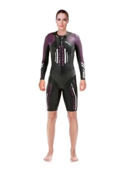 2XU Women's Swim Run: Pro Wetsuit- Black / Berry